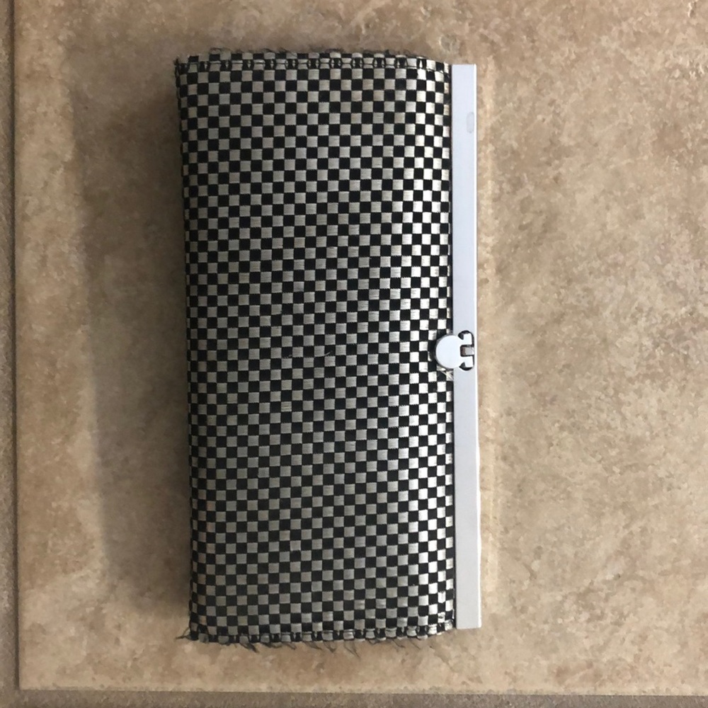 Black and silver clutch